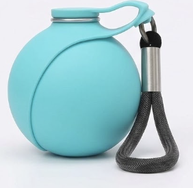 Botella Bebedero Portátil para Perros 285 ml 2 en 1 | Acero Inoxidable y Silicona | A Prueba de Fugas