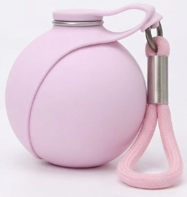Botella Bebedero Portátil para Perros 285 ml 2 en 1 | Acero Inoxidable y Silicona | A Prueba de Fugas