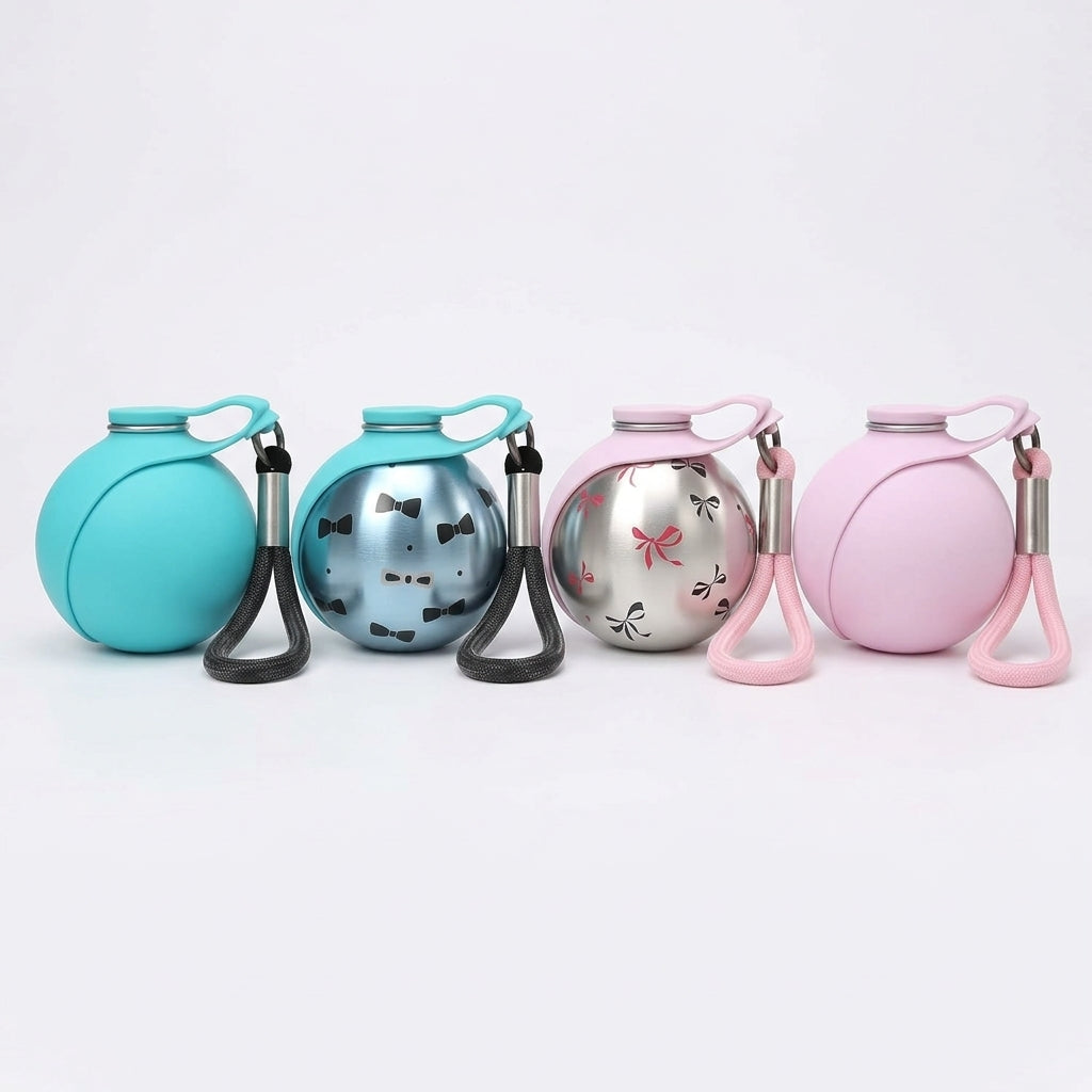 Botella Bebedero Portátil para Perros 285 ml 2 en 1 | Acero Inoxidable y Silicona | A Prueba de Fugas